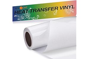 Glitter Iron on Vinyl, White Glitter HTV Vinyl Roll