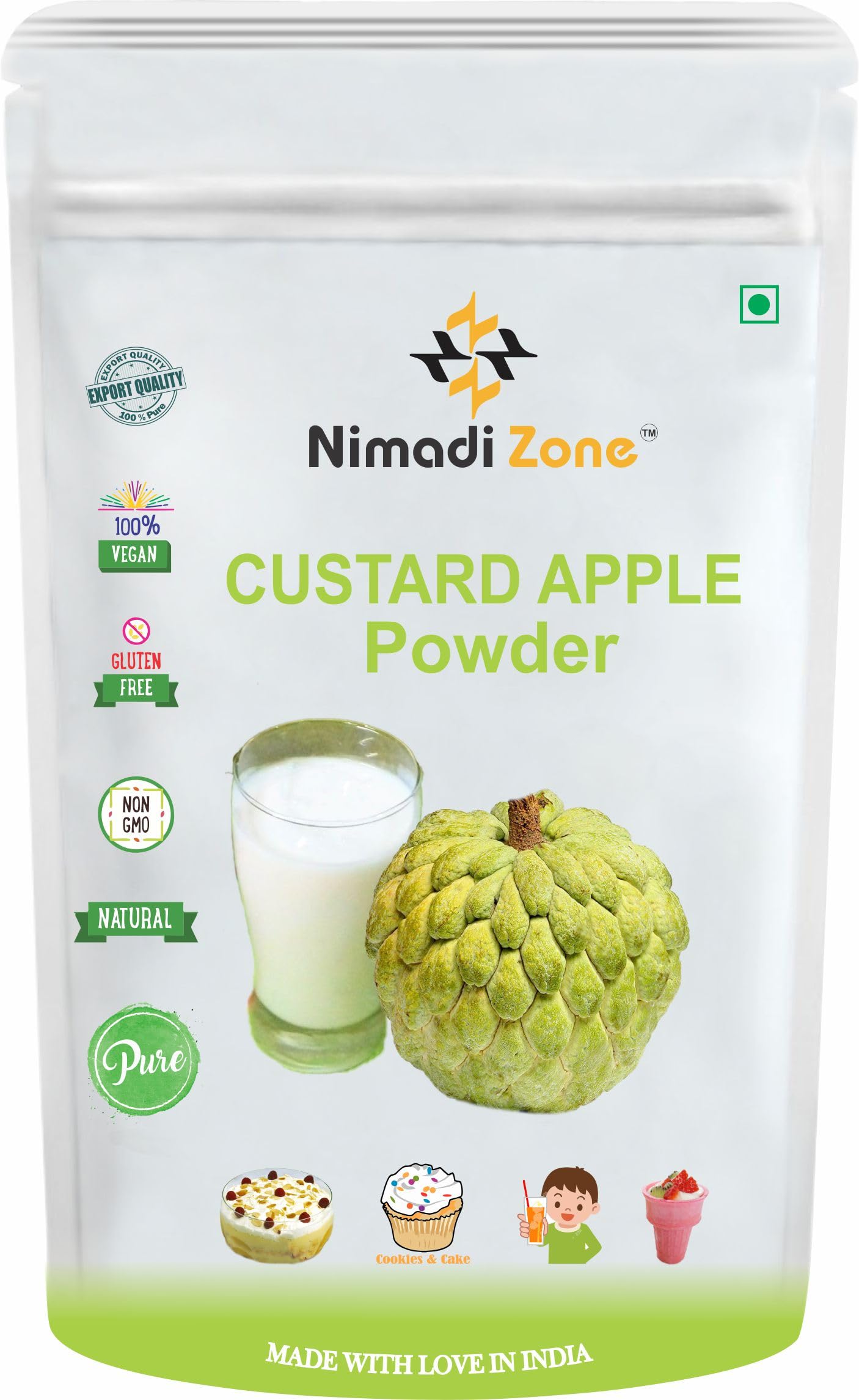 Nimadi Zone Custard Apple Fruit Powder | Sitaphal Powder | Dry - 500 GM by Nimadi Zone-image-37