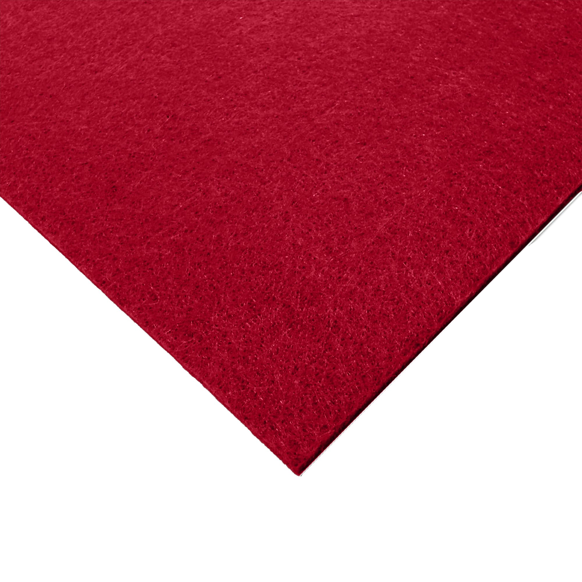 Thefabrictrade Red Thick 3Mm Acrylic Felt Fabric | 100Cm X 91Cm | Craft, Sewing & Upholstery Material | Baize Poker Table Cover | Soundproof Acoustic Diy (Red)