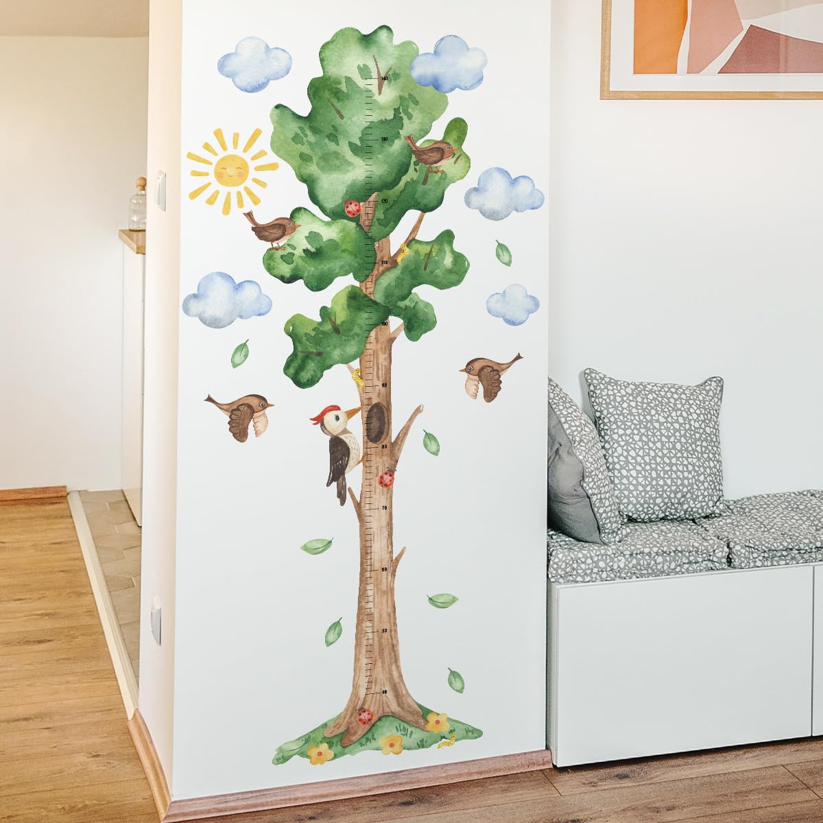 HGDESIGN® Graz Design - Adesivo da parete luminoso, con foro per il