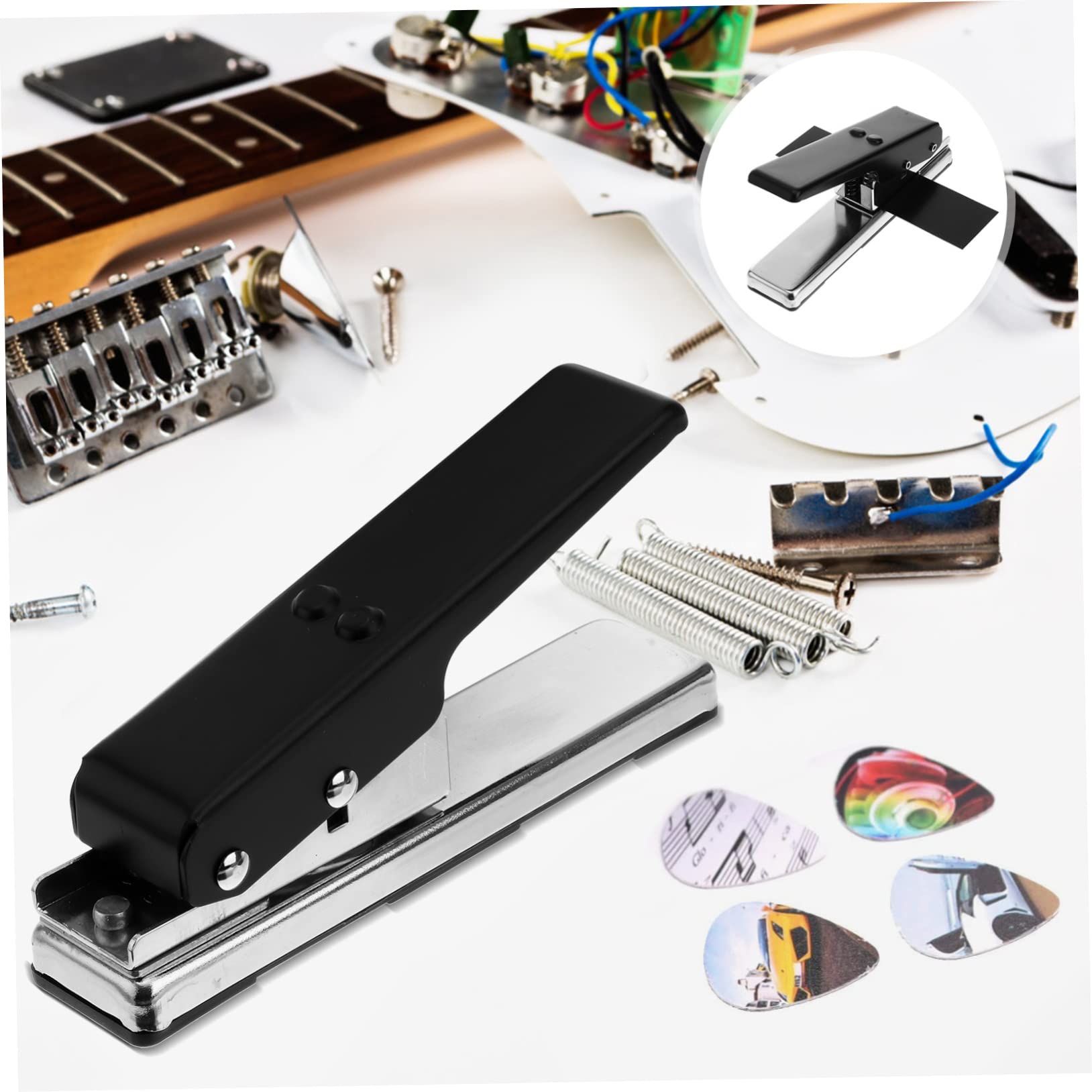 ibasenice Metal und Kunststoff Gitarrenplektrum Stanze Robust für Selbstgemacht Gitarrenplektren Personalisiert Gitarrenplektrum Hersteller Werkzeug für Dünne Gitarrenpicks