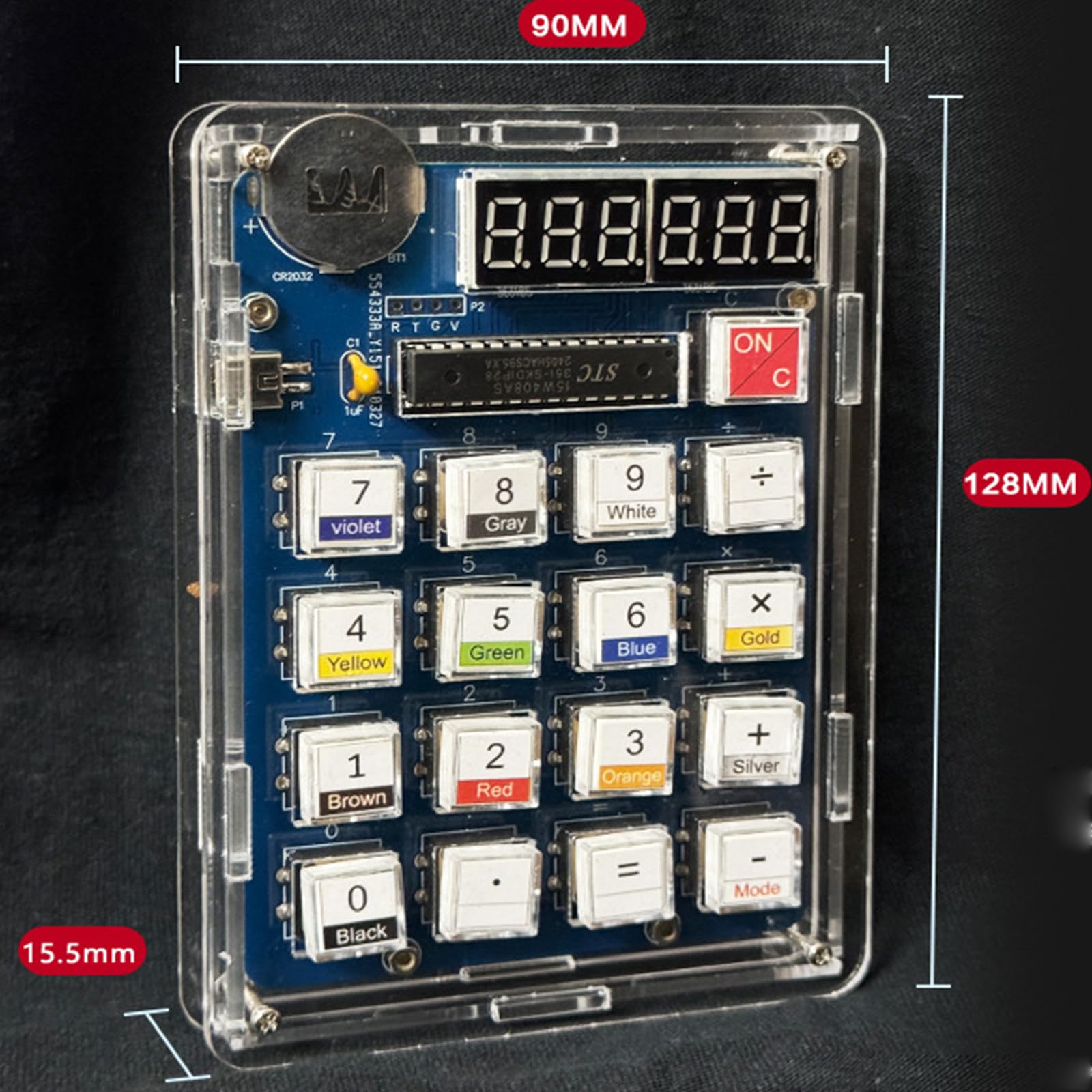 GERUI Zestaw do lutowania "zrób to sam", komponenty lutownicze z wyświetlaczem, zestaw elektroniczny dla studentów do nauki i codziennego użytku, nauka, edukacja, zabawa lutowanie, zestaw do nauki i