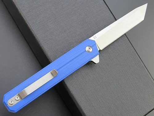 Miniatura 3 de Eafengrow EF65 Flipper - Cuchillo plegable con rodamiento de bolas, hoja D2 y mango de acero G10, multiherramienta asistida de bolsillo con clip