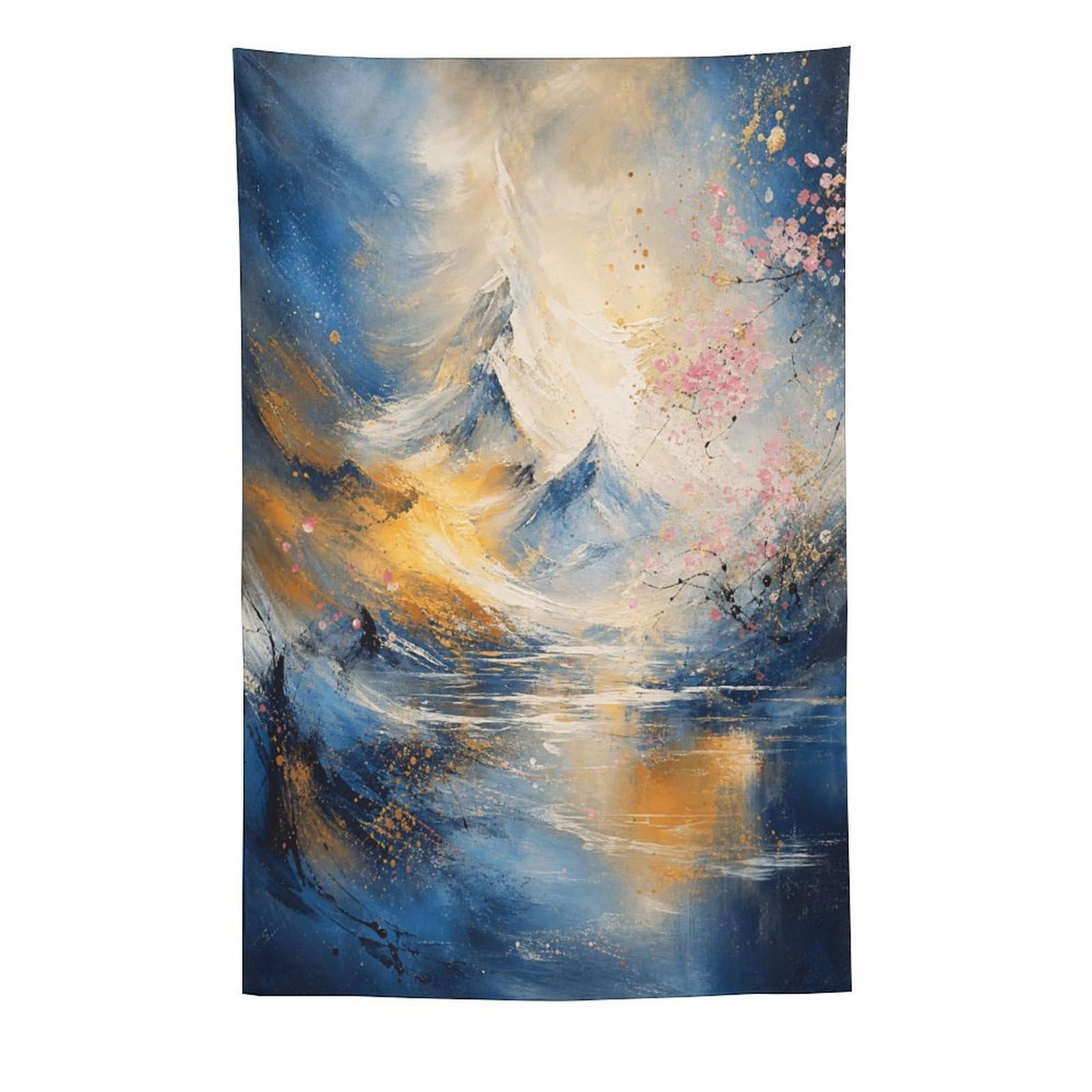 H3B8U2Y5 Abstract Wave Landscape Wall Tapestry, Geometric Art, College Dorm