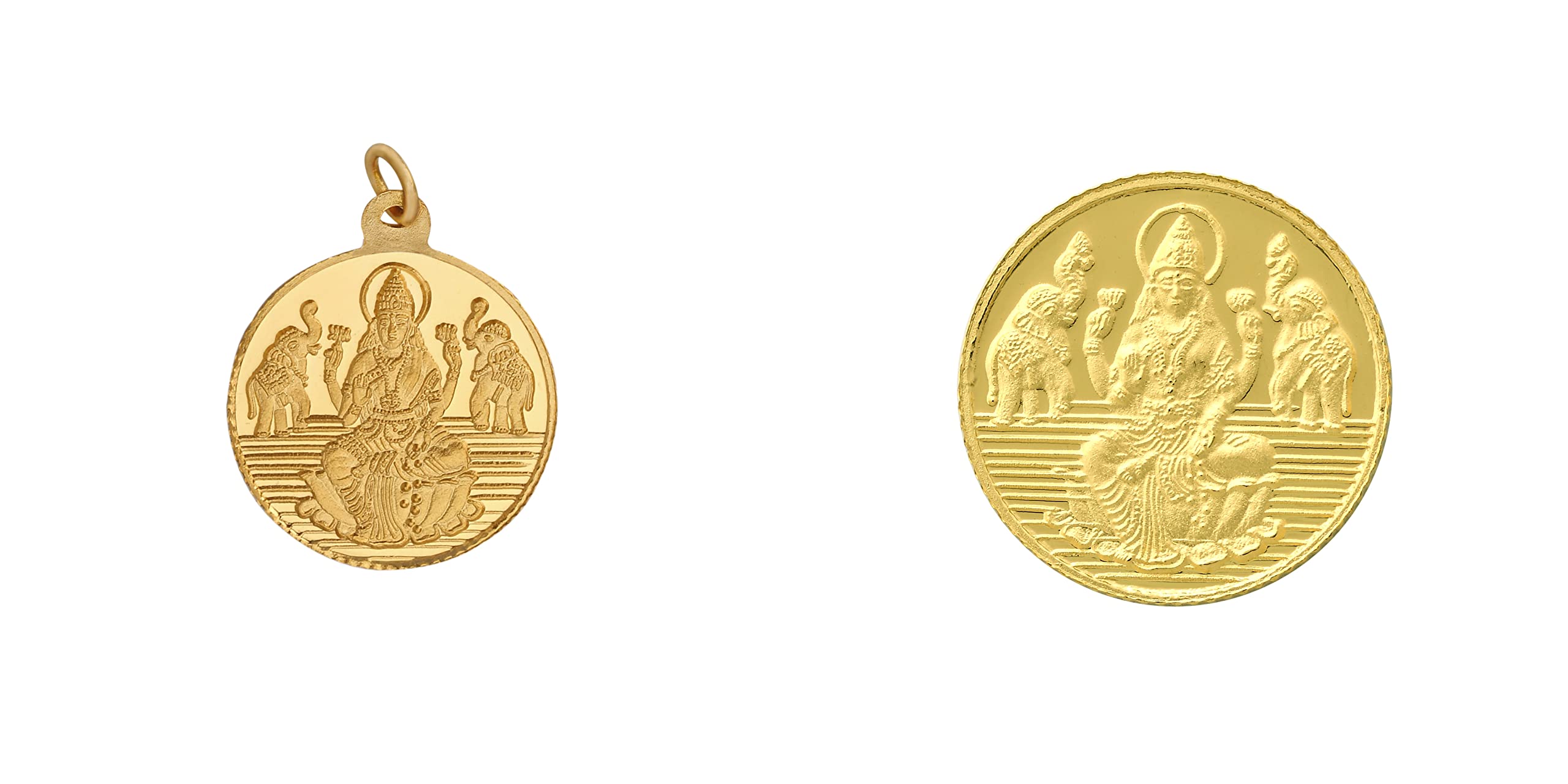 24k (999) 3gm + 2.5gm Goddess Lakshmi Coin + Pendant Combo