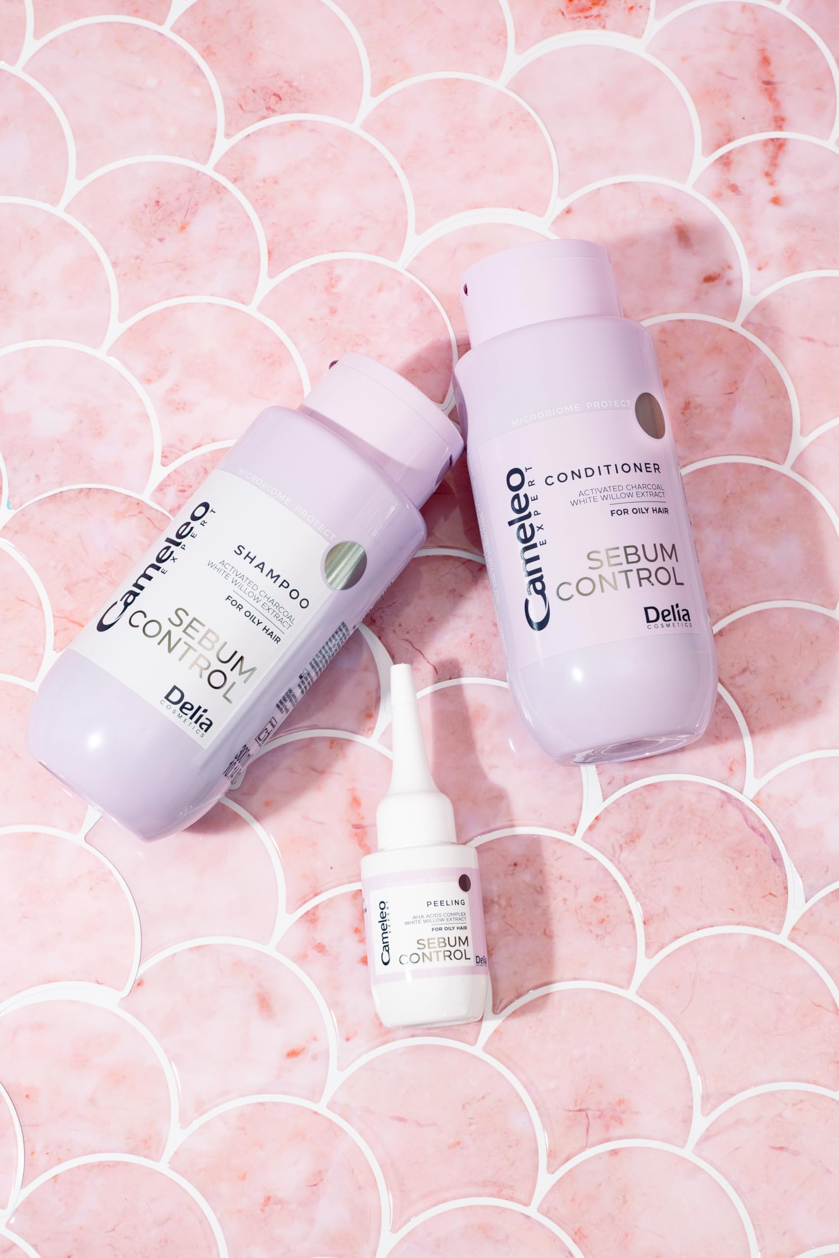 Cameleo Expert Sebum Control – peeling skóry głowy – głęboki środek czyszczący, reguluje sebum, przygotowuje skórę do pielęgnacji – kompleks AHA i ekstrakt z wierzby białej – 300 ml