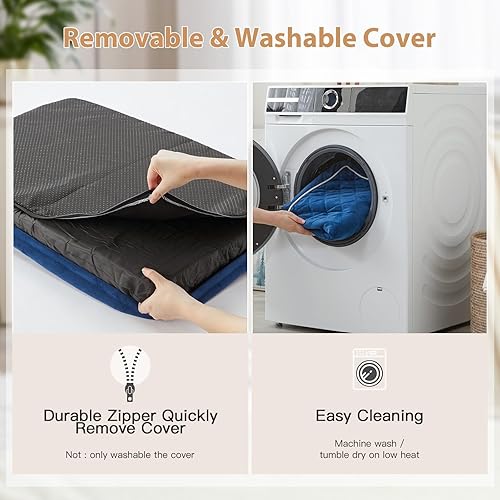 Miniatura 4 de WNPETHOME Camas ortopédicas para perros grandes, cama extragrande impermeable para perros con funda extraíble lavable y parte inferior