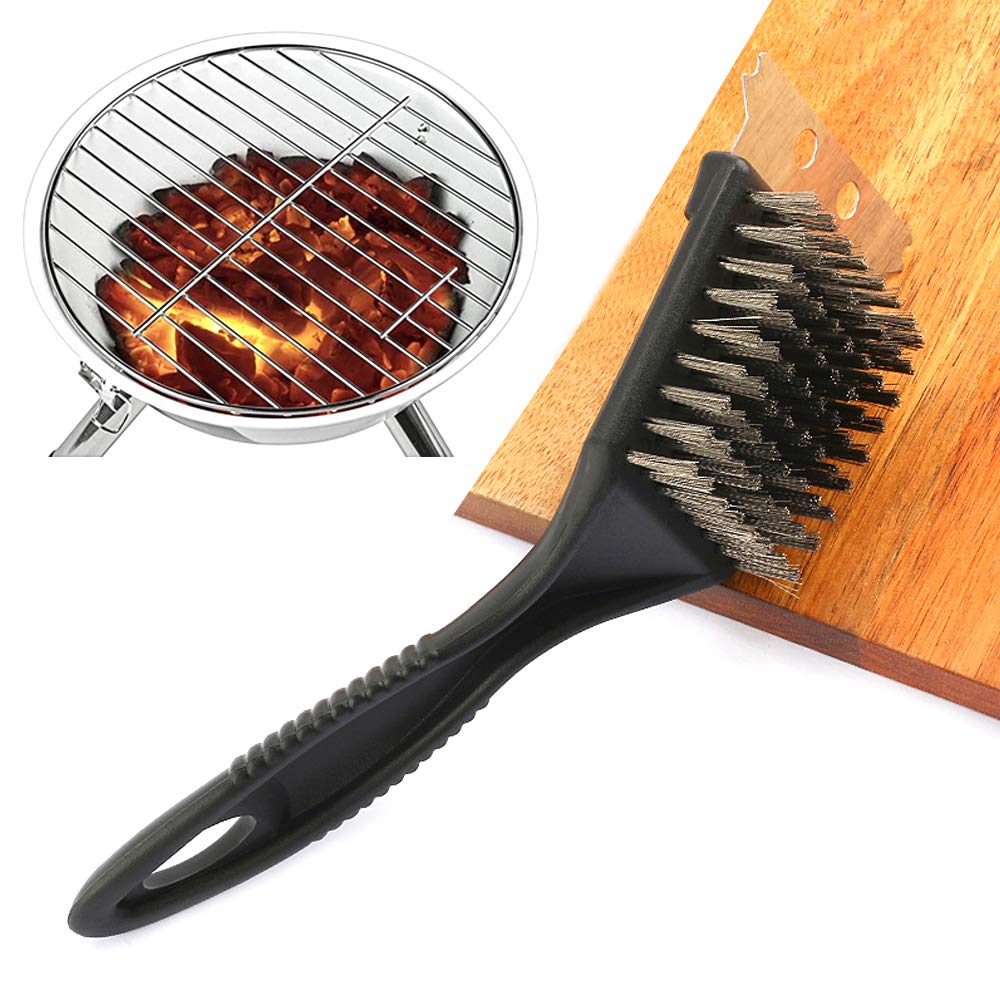 2 Spazzole In Acciaio Per Pulizia Griglia - Per Barbecue, Forno E Piastre - Setole In Acciaio Inossidabile - Foto 4