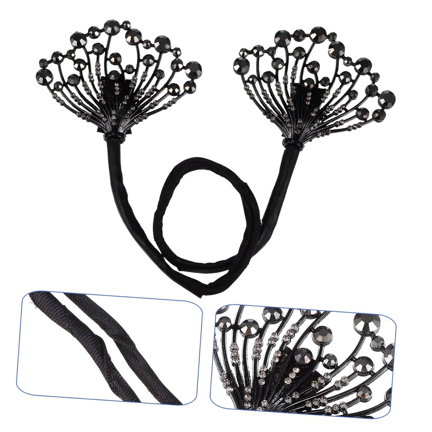 BESTOYARD Bobby Pins Rhinestone Hair Holder Hair Buns Hair Donuts Hairstyle Shaper Small Bun Maker for Hair Bun Clip Elastic Hair Bands Hair Bun Twist Tool Fabric Modeling Hair Curler Bride