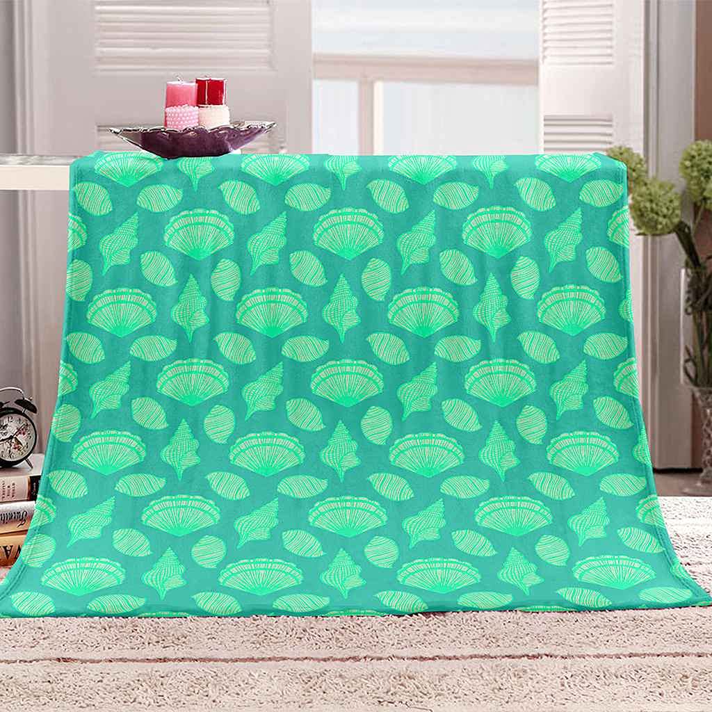 Couverture microfibre douce et thermorégulatrice flanelle verte 150x200cm toutes saisons
