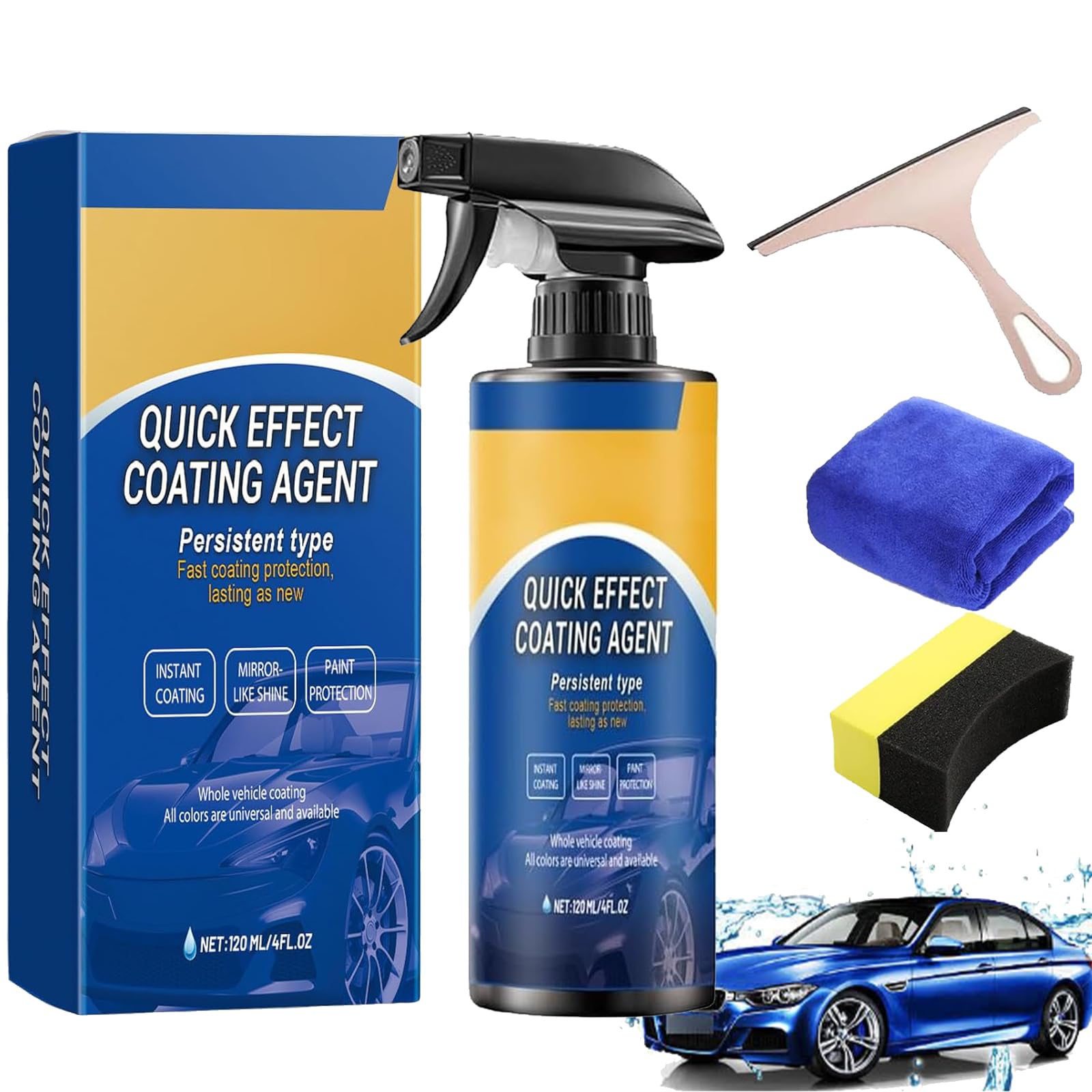 Sopami Nano Auto-Beschichtungsspray - 3-in-1 Schnellversiegelung Mit Langzeitglanz (120ml)