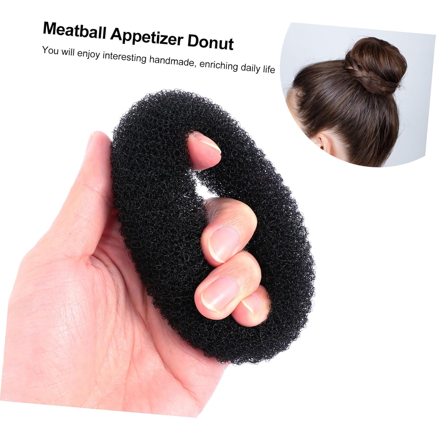 3sets U-shaped Hairpins Donut Bun Maker Complete Kits Total Includes Elastic Bands Hair Clips for Easy Styling for Parties Weddings and Everyday Use