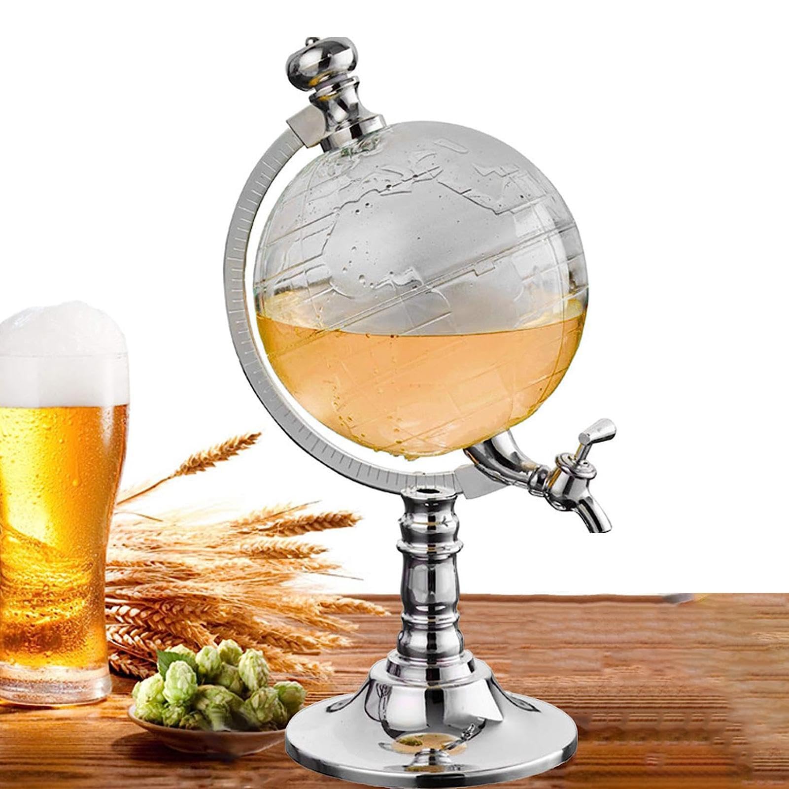 Globo di decanter per whisky - Set di decanter in vetro per vino | Dispenser versatore aeratore per vino con decanter a globo da 1,5 l, accessorio trasparente per feste da bar e club con imbuto e tapp