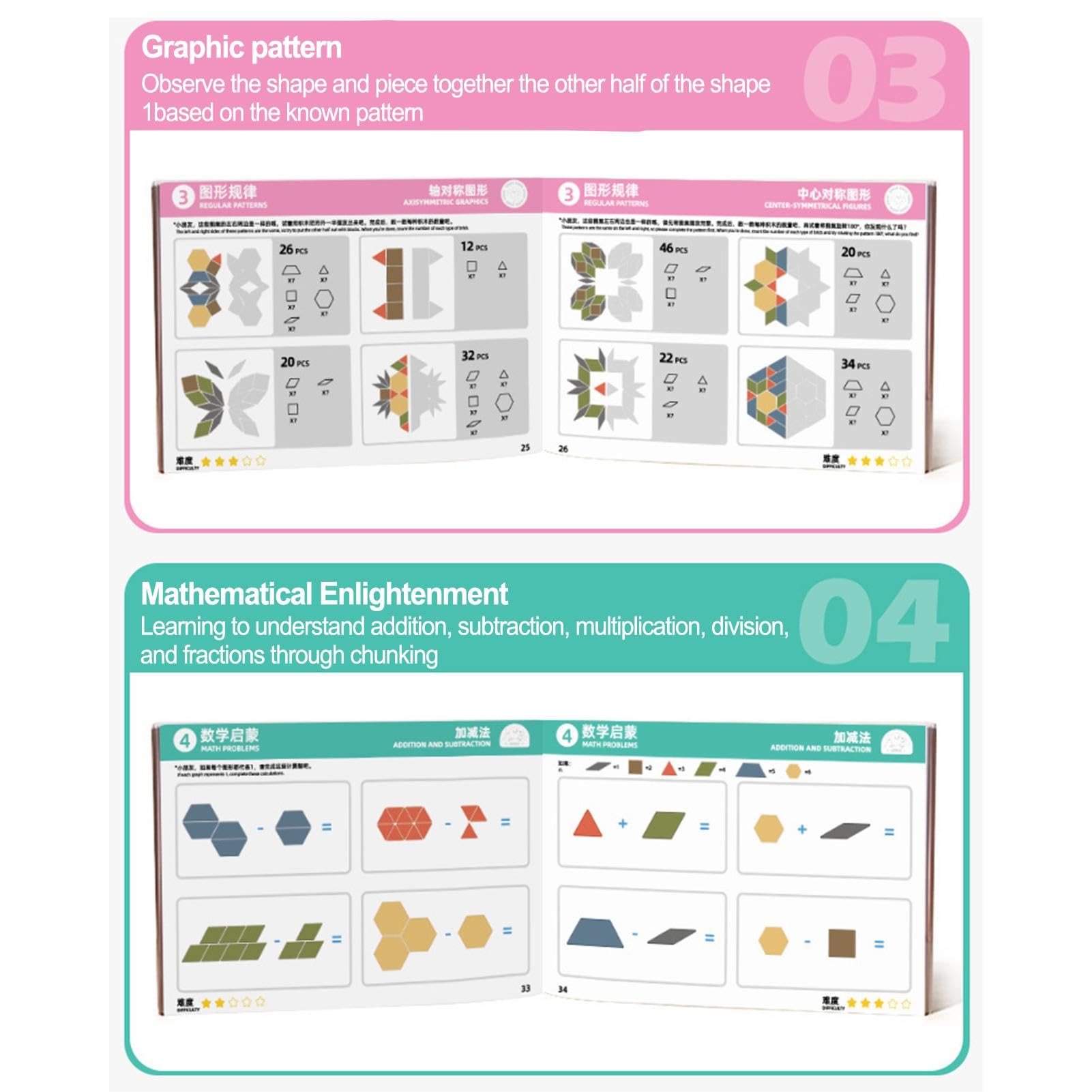 Bloques de magnéticos, Juego de geométrico