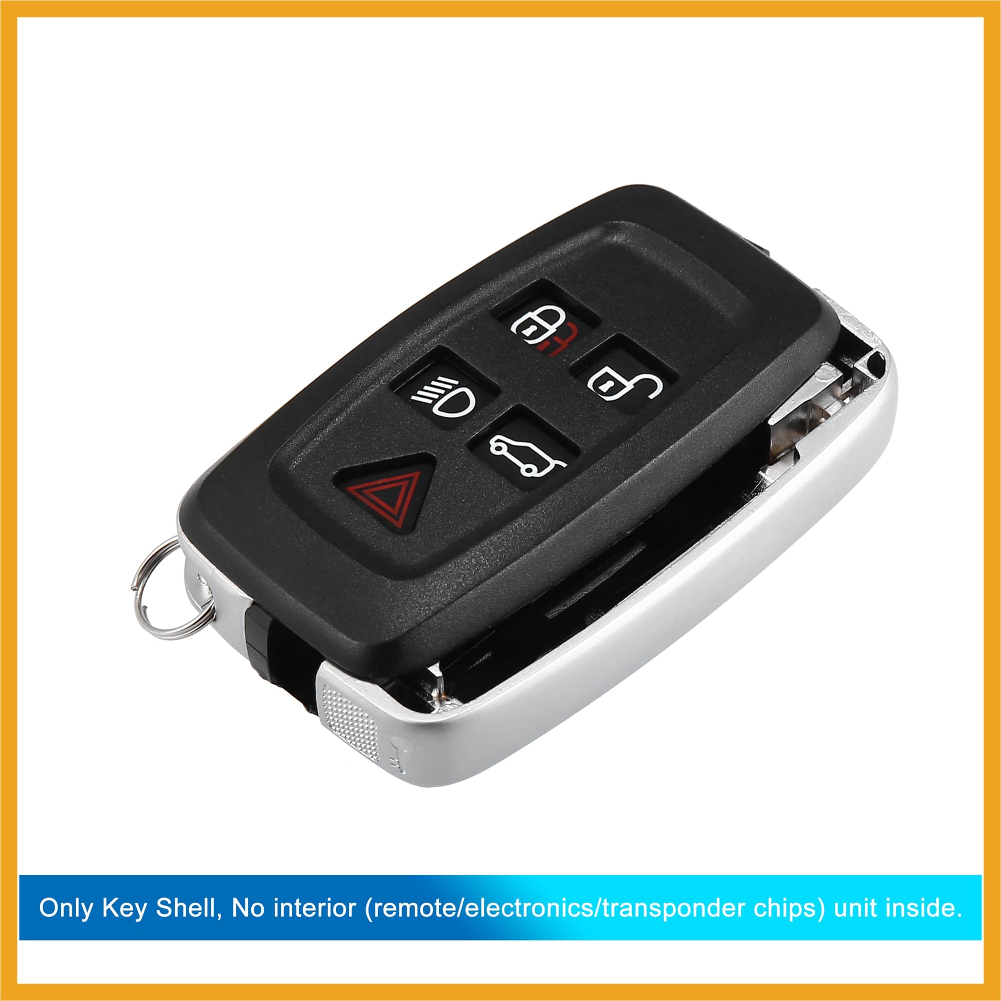 Partuto New Car 5 Button Replacement Key Fob Shell Case Black for Vehicle Replacement, 7x4x2cm / 2.76"x1.57"x0.79"(L*W*H) - Image 4
