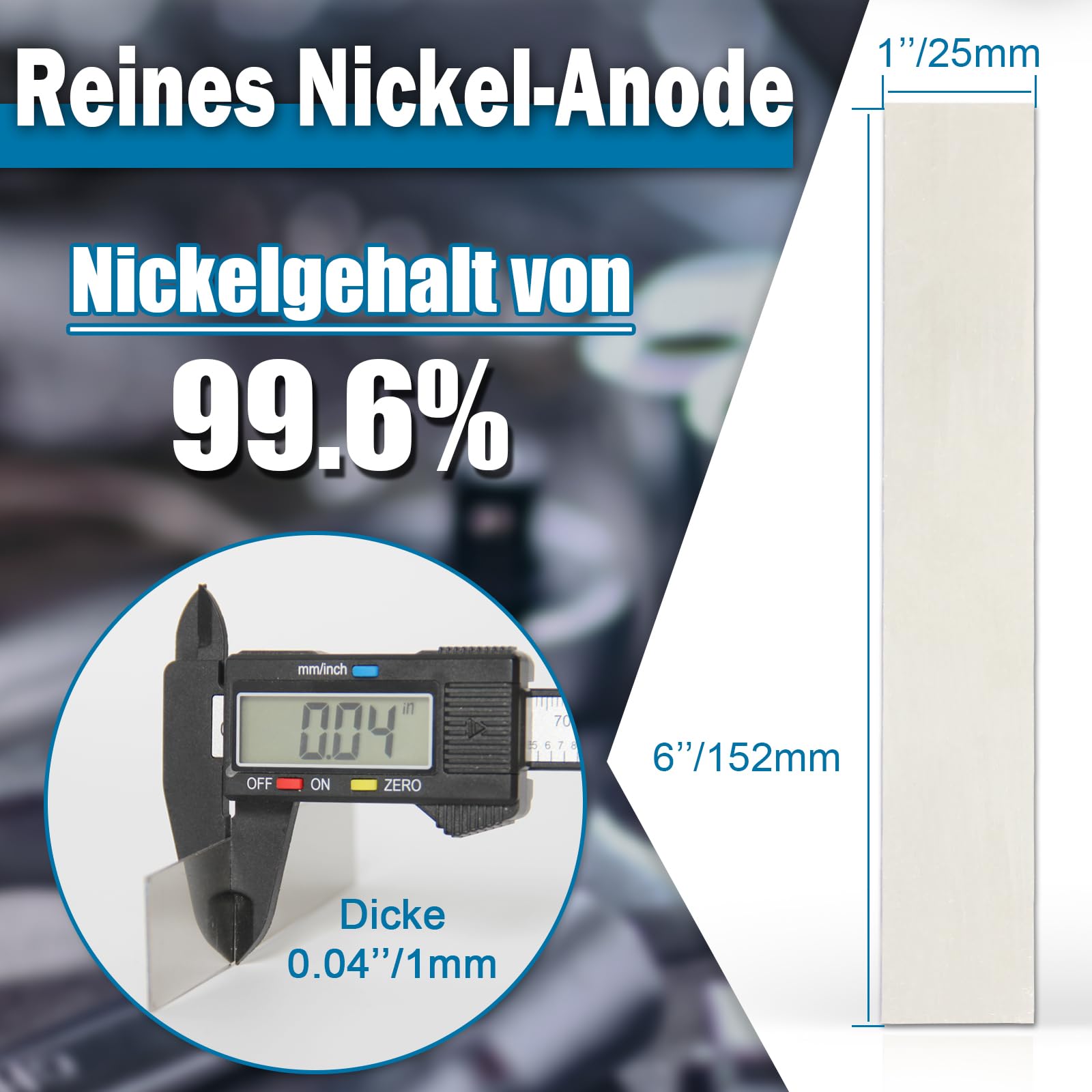Nickel 99.9% Hochreine Nickel Platten Dicke 1mm 2mm Produktbild-Vorschau 14