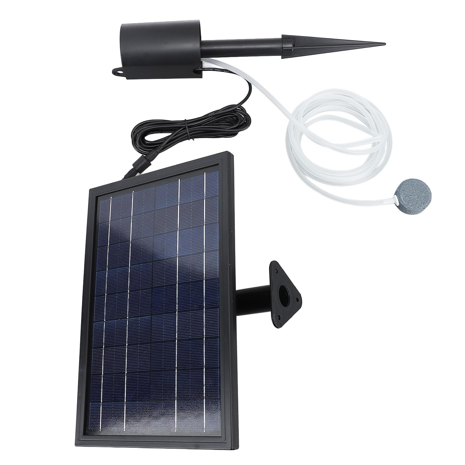 Aeratore Solare dello Stagno, Pompa Ad Aria per Ossigeno Ad Energia Solare Impermeabile 10V 8W con Tubi Flessibili, Kit Pompa Acqua Solare a 3 modalità per la Coltura