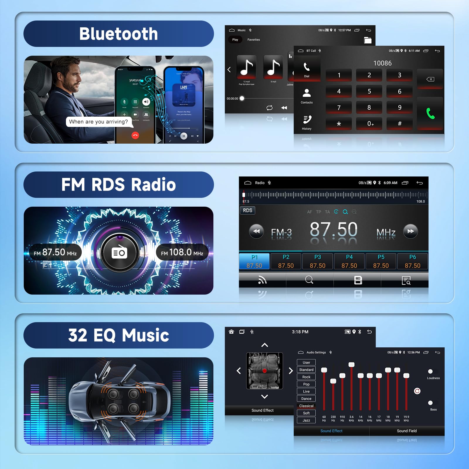 Android 13 Autoradio Pour Audi A3 2003-2011 S3 2006-2012 RS3 2011-2012 Avec Carplay Android Auto écran Tactile 9 Pouces GPS Navigation Bluetooth Wi-FI