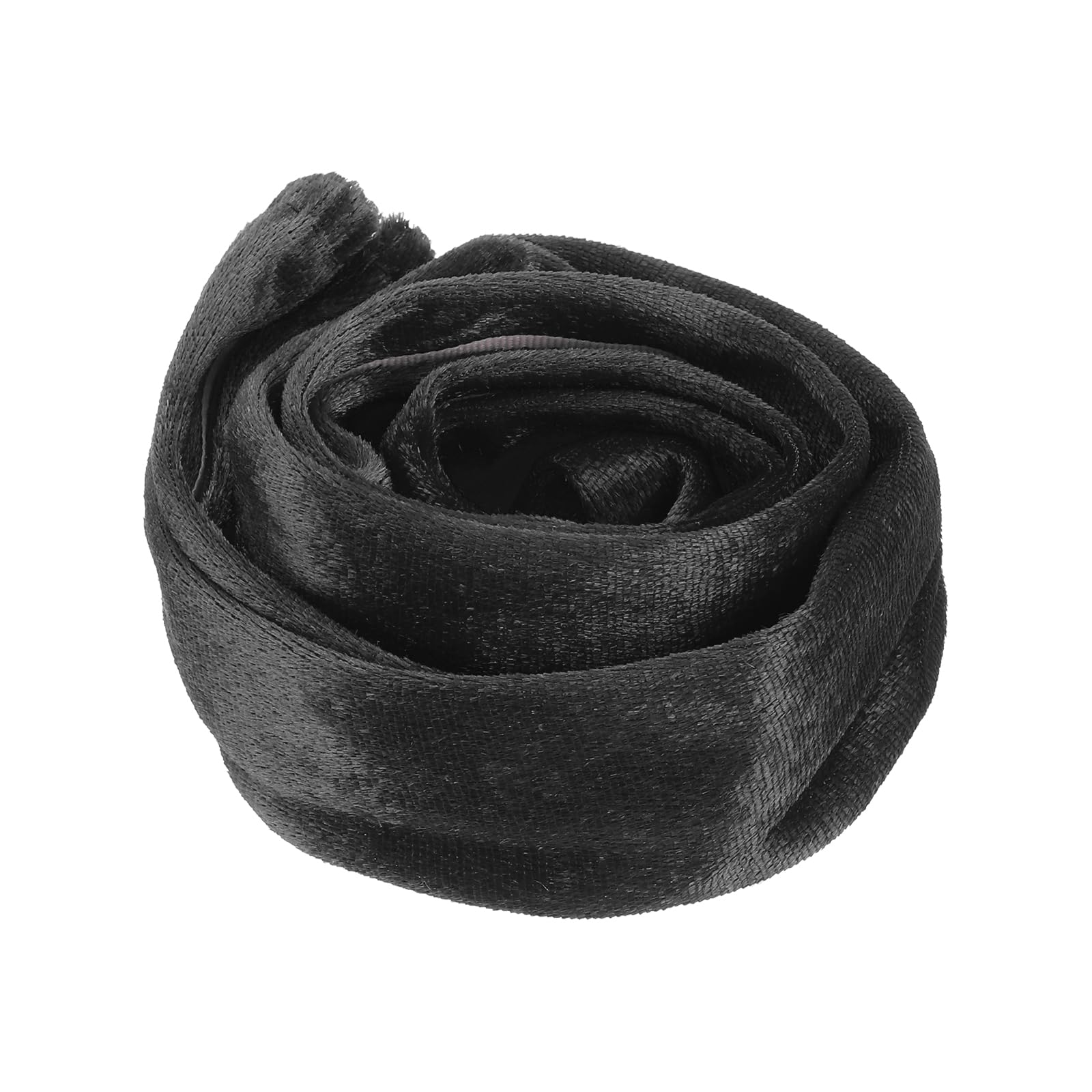 PATIKIL 2ft Chandelier Chain Cord Cover, Velvet Cloth Fabric Chain Sleeve Decorative Cord Covers for Chandelier Wires Swing Cable, Hook and Loop Fastener Style, Black