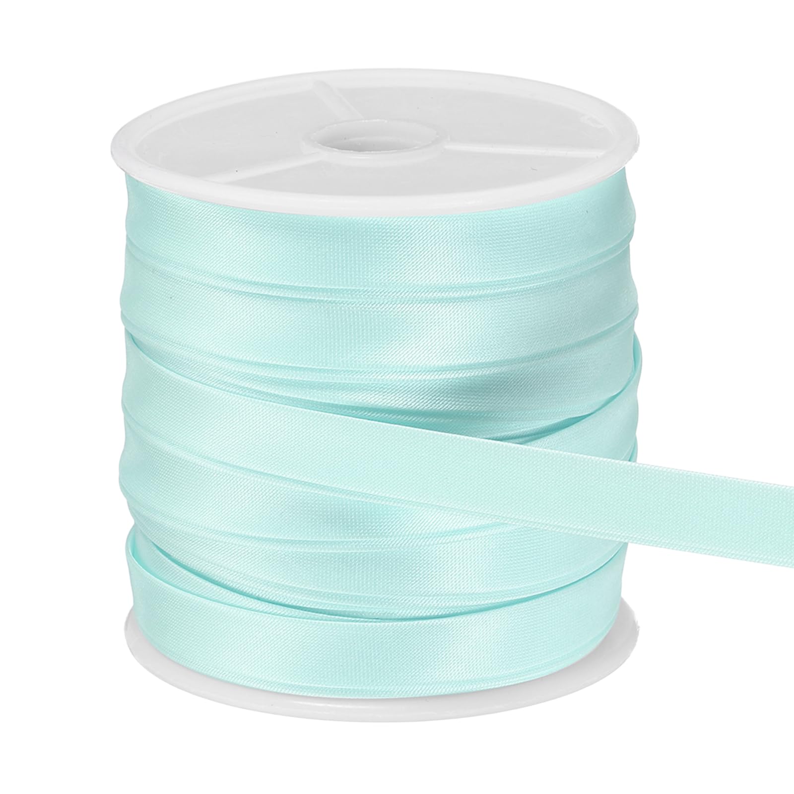 sourcing map Double Fold Bias Tape 3/8" x 25 Yds Water Blue
