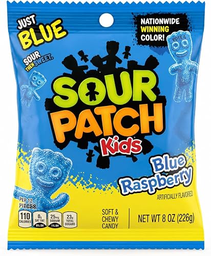 Sour Patch Blue Raspberry Candy Peg Bag for Kids 102 g