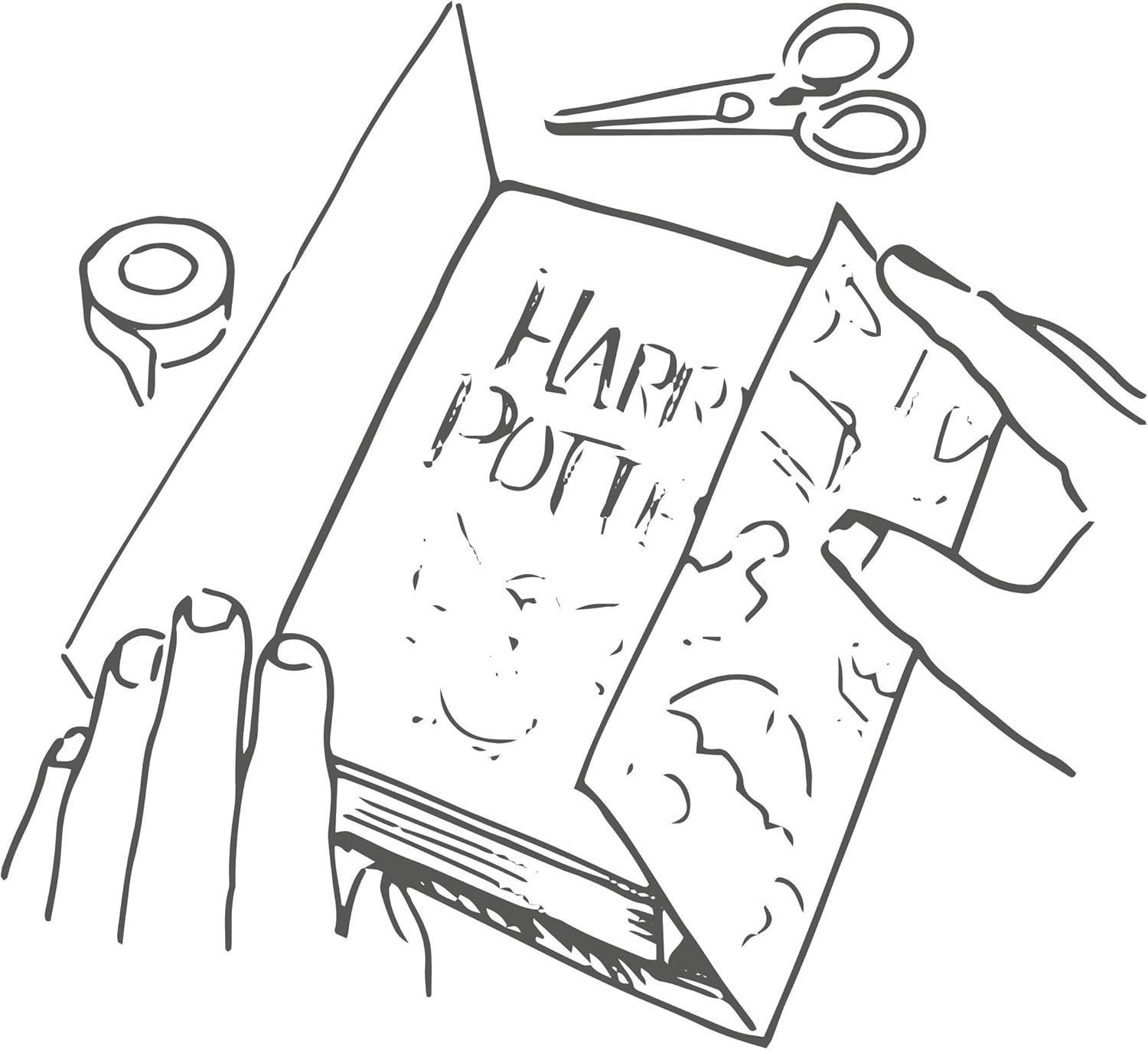 IF Gift Wrap for Books - Leather Satchel (Wrapping Paper)