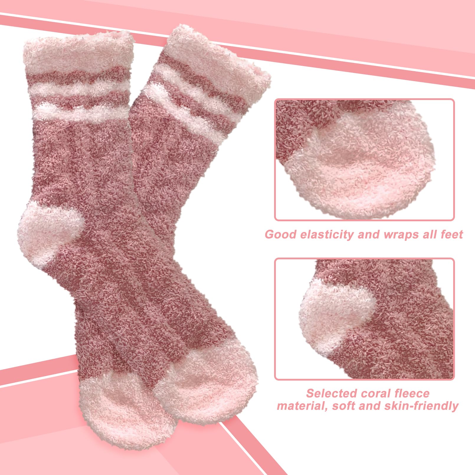 Justay Sowarm Calzini Soffici Donna Comodi Invernali Calzini Termici Caldi Spessi Calzini Casa Morbidi Letto Calzini Regalo Natalizi