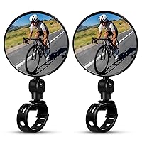 Oskal Bike Handlebar Mirrors 2-Pack: 360° Adjustable, Durable Acrylic Rear View for MTB, BMX, Road & City Bikes