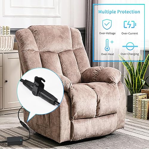 Miniatura 6 de Sopito Cable de extensión de 8.2 pies (8.2 ft) para silla elevadora o reclinable eléctrico, cable de fuente de alimentación de repuesto para Okin