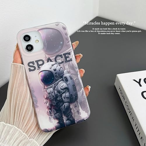 Miniatura 2 de Bonita funda para iPhone 11, diseño de astronauta espacial planeta luna, diseño elegante de IMD a prueba de golpes, antideslizante, protector de