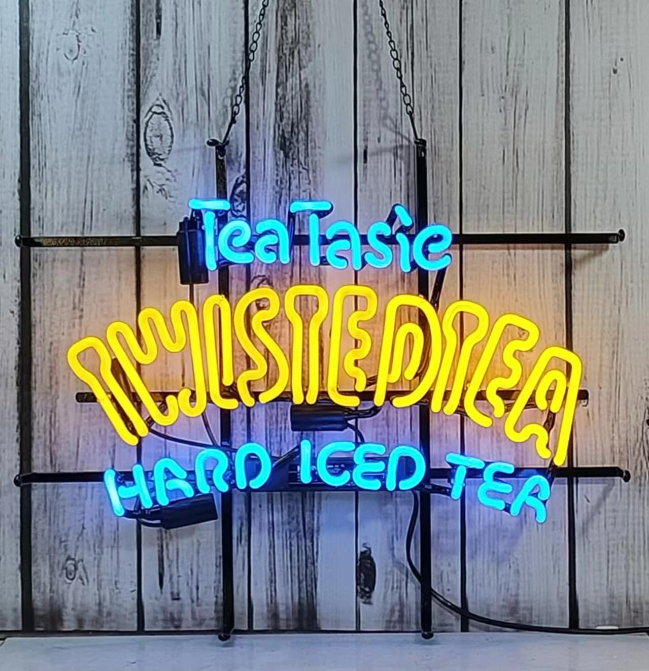 Handmade Real Glass Tea Tasie Twisted Tea Hard Iced Tea Neon Tube Beer 24 X 20 Inches Neon Signs High Definition Jet Graphic Printing Board Restaurant Wall Decor Birthday Party Gifts