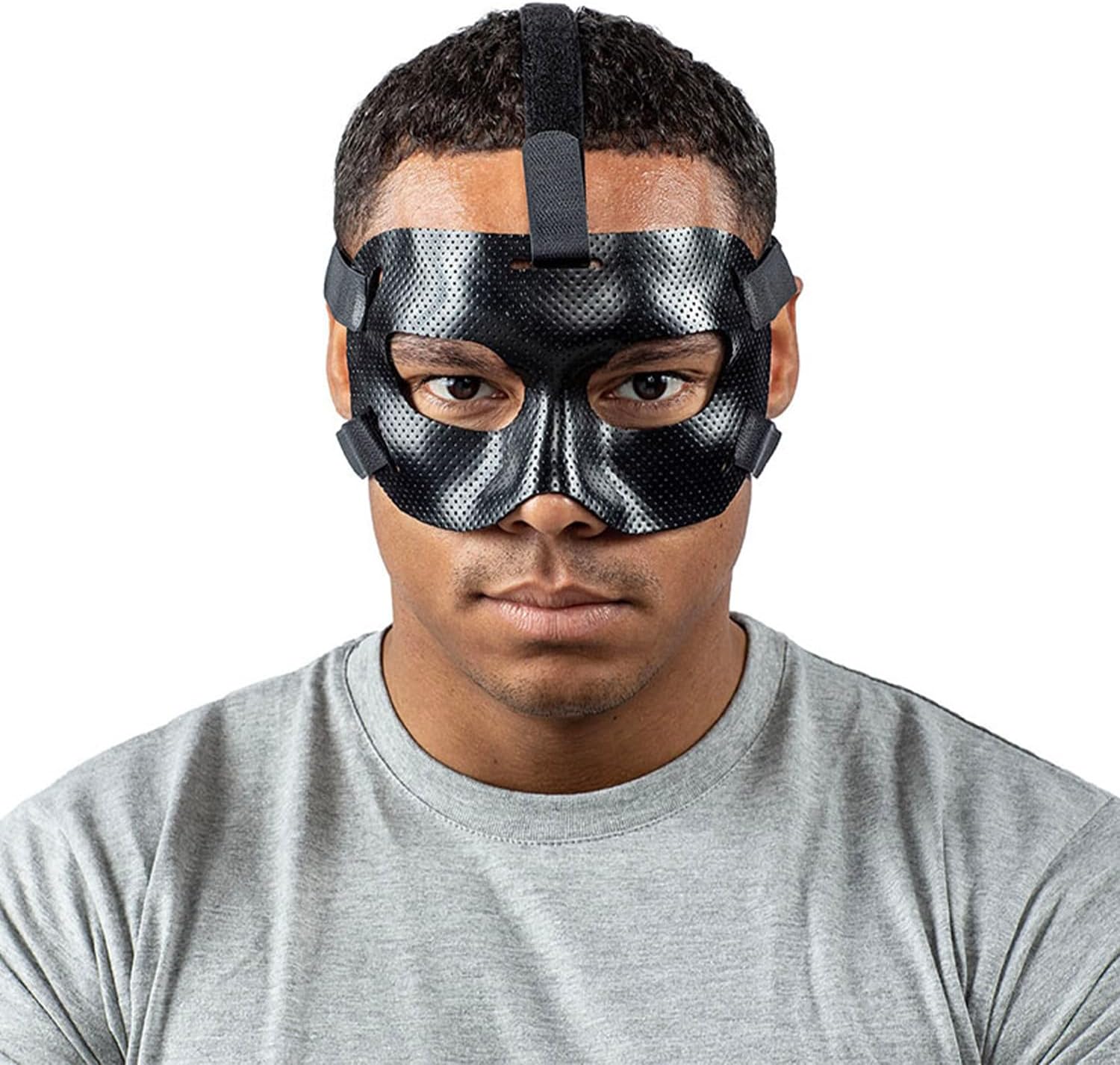 Orfiguard Face Protection Mask, (2 mm) Micro-Perforated, Black, 21.2 cm x 12 cm