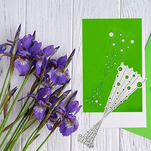 Miniatura 7 de Juego de 3 troqueles de corte para hacer tarjetas, troqueles de corte de metal con burbujas de corazón, troqueles de encaje en relieve, línea