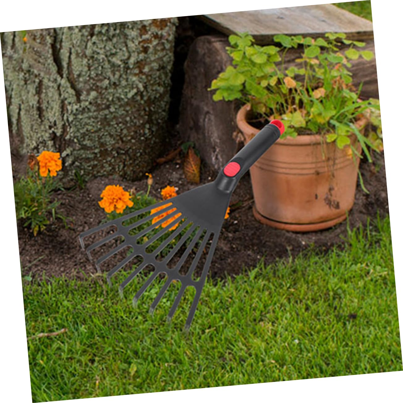 Kisangel 3 Sätze Gartenrechen Bausatz Stand Werkzeug Schwimmbad Zusammenklappbar Gartenarbeit Gartenbedarf Rasenpflege Rechen Für Die Blumenzucht Rechen Mit Stiel Plastik Black 3 Stücke * 3