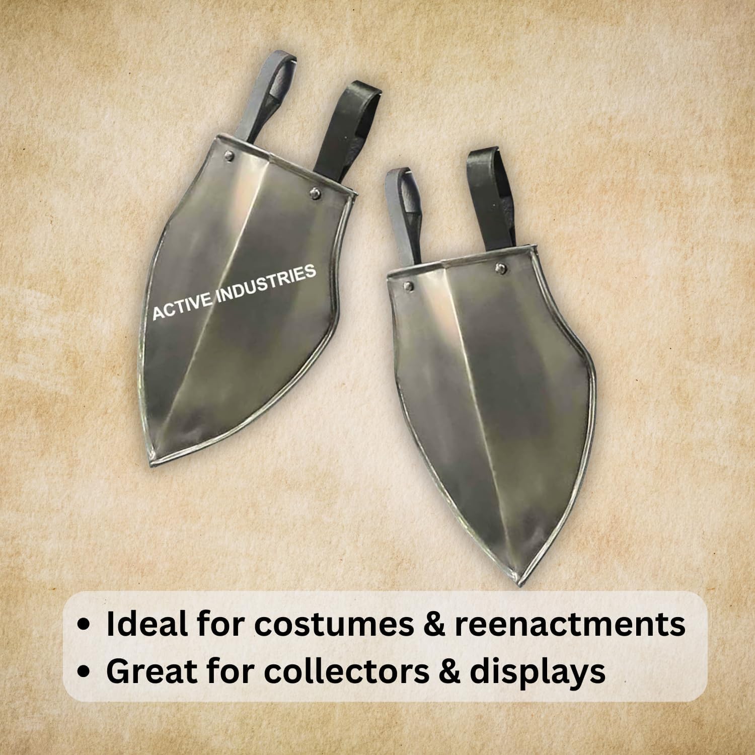 Medieval Tasset Shield Belt Armor Authentic Viking Thigh Steel Plate Armor for Cosplay, Reenactments, & Halloween Costumes