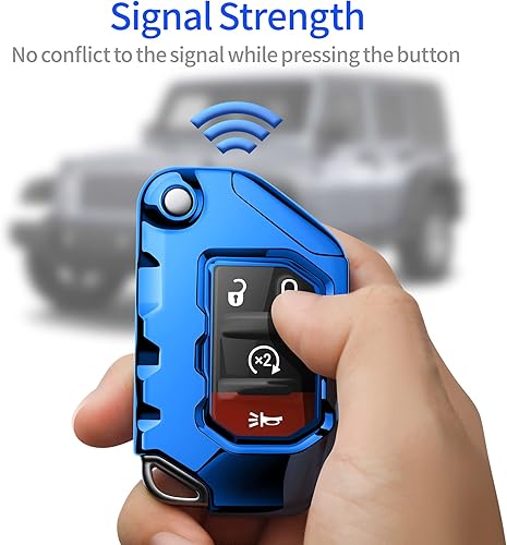 Miniatura 5 de Tukellen Funda para llavero Jeep de alta calidad, suave, de protección completa, compatible con Jeep 2020 2021 Gladiator JT Sahara JLU 2018-2021