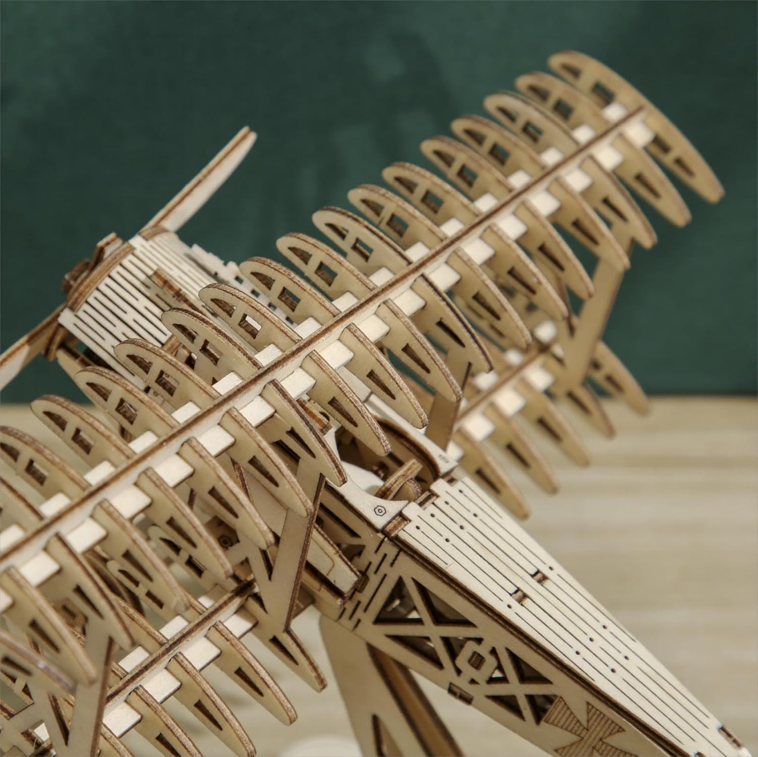 3D Wooden Puzzles Aircraft Vintage Airplane Model DIY Science Kit Birthday for Adults & Teens to Build Combination