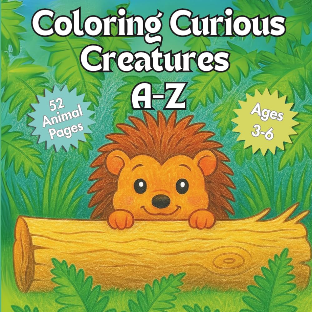 Coloring Curious Creatures A–Z: A Unique ABC Animal Coloring Book for Kids Ages 3–6 Featuring Lesser-Known Creatures