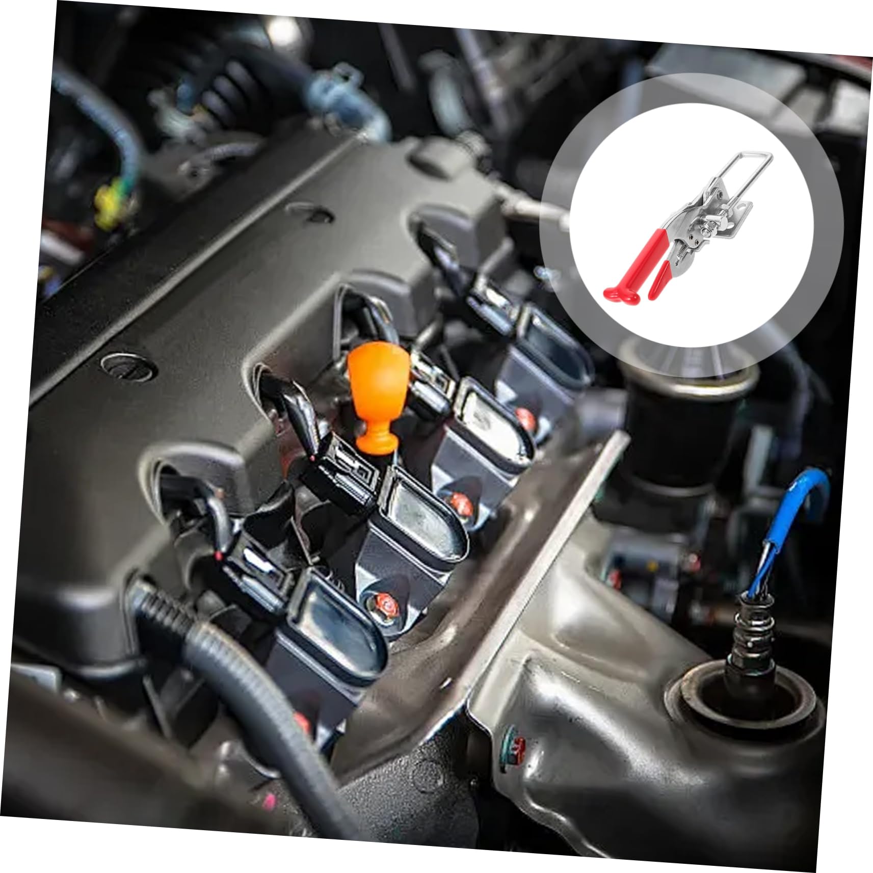 NULYLU Heavy Duty Latch Clamps for Car Hood Stainless Catch Latch Lock Adjustable T-Handle for Toolboxes Accessory