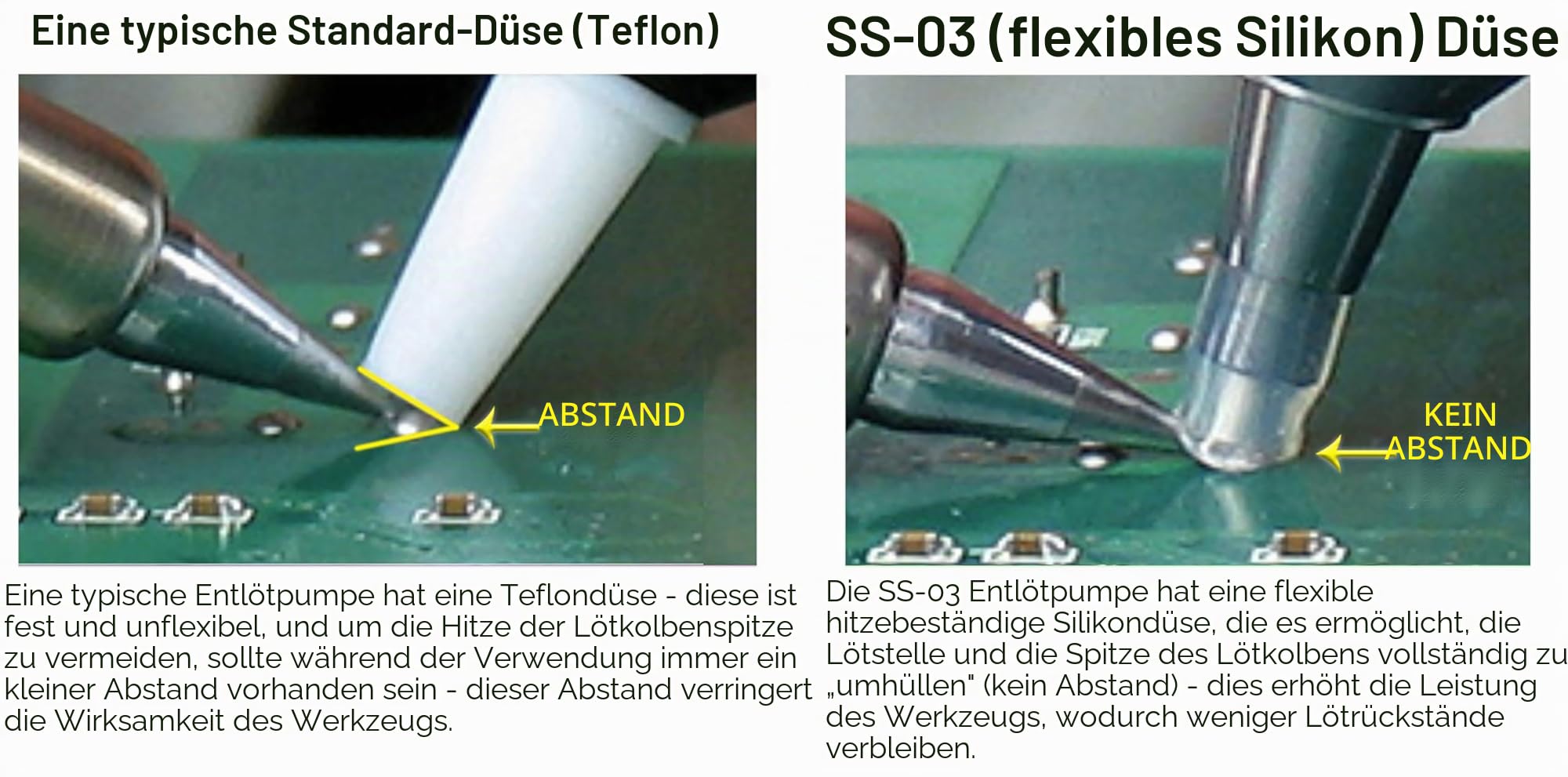 ENGINEER SS-03 Entlötpumpe mit flexibler Silikondüse