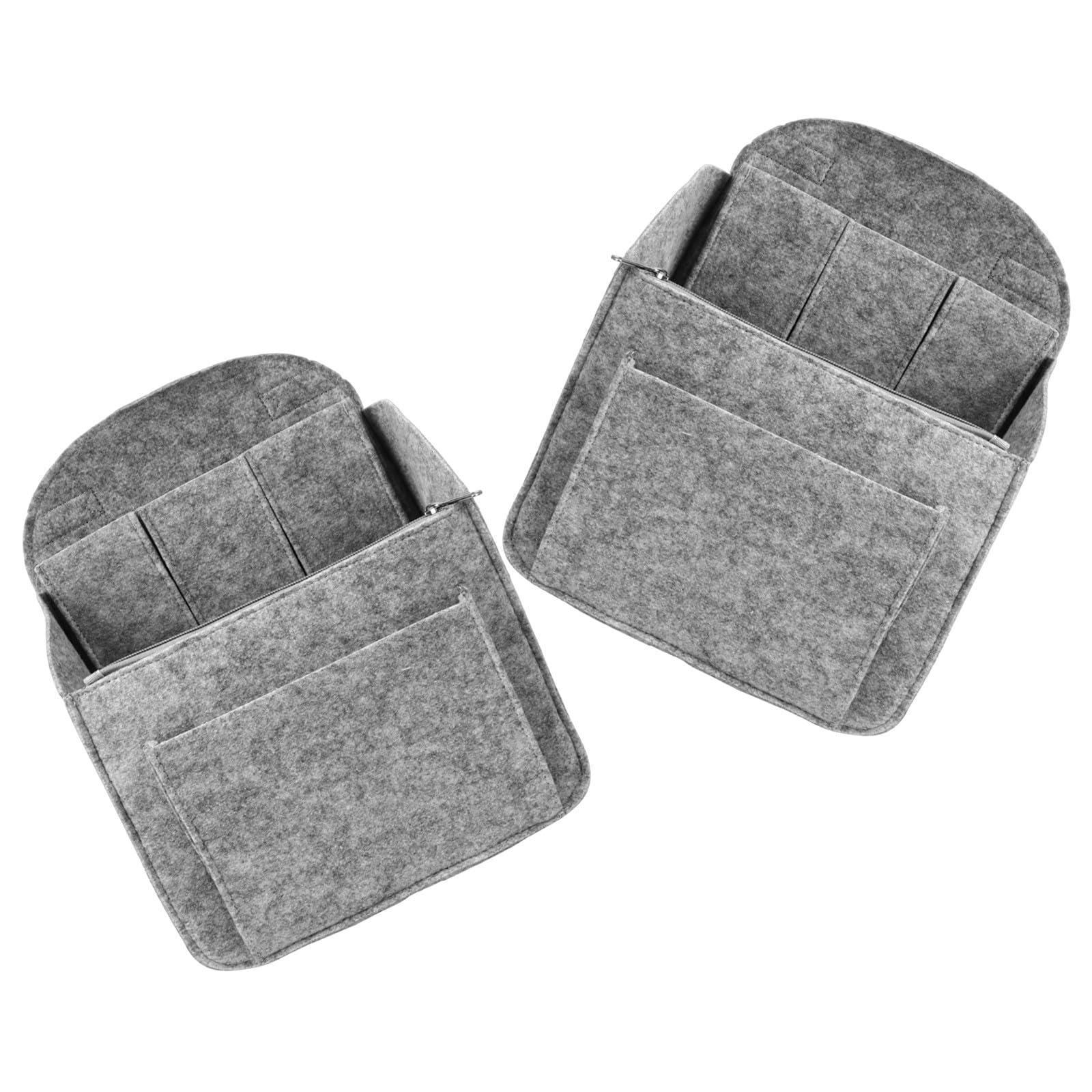 DECHOUS 2 Piezas Organizador de Fieltro Multifuncional para Mochila y Bolso con Compartimentos Elásticos y Bolsillos con Cremallera para Oficina y Uso Diario