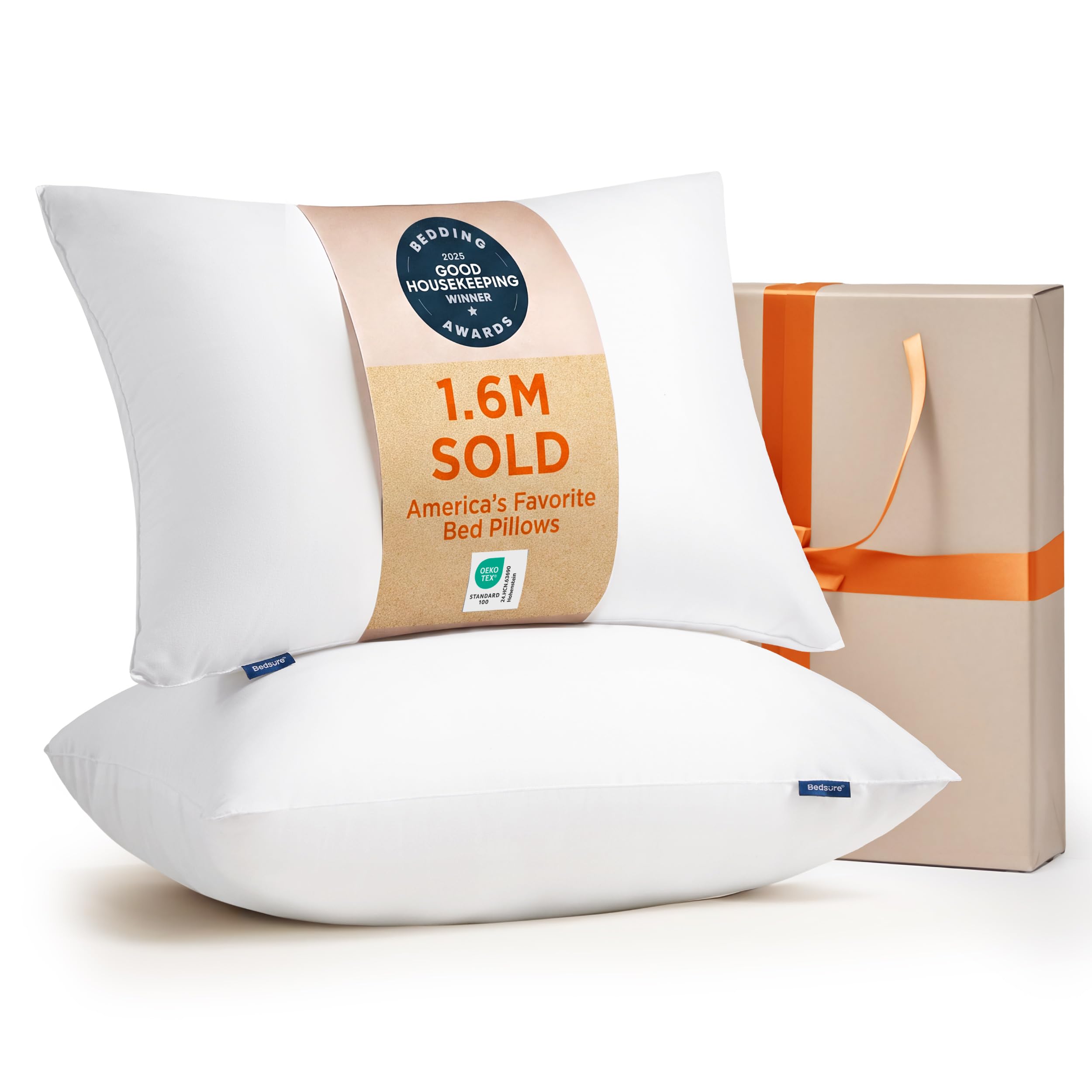 Bedsure Pillows Queen Size Set of 2, Bed Pillows for Sleeping Soft-2PK Queen