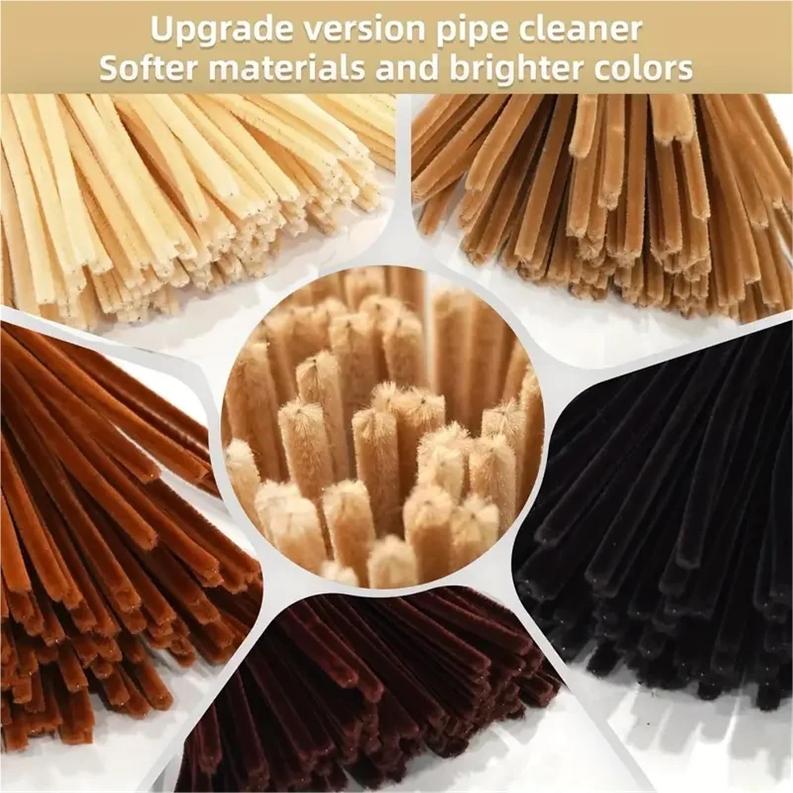 Fil Chenille Cure-Pipes for travaux manuels, Fournitures d'artisanat, tiges de Chenille Multicolores, Projet de Bricolage de Noël(500pcs)