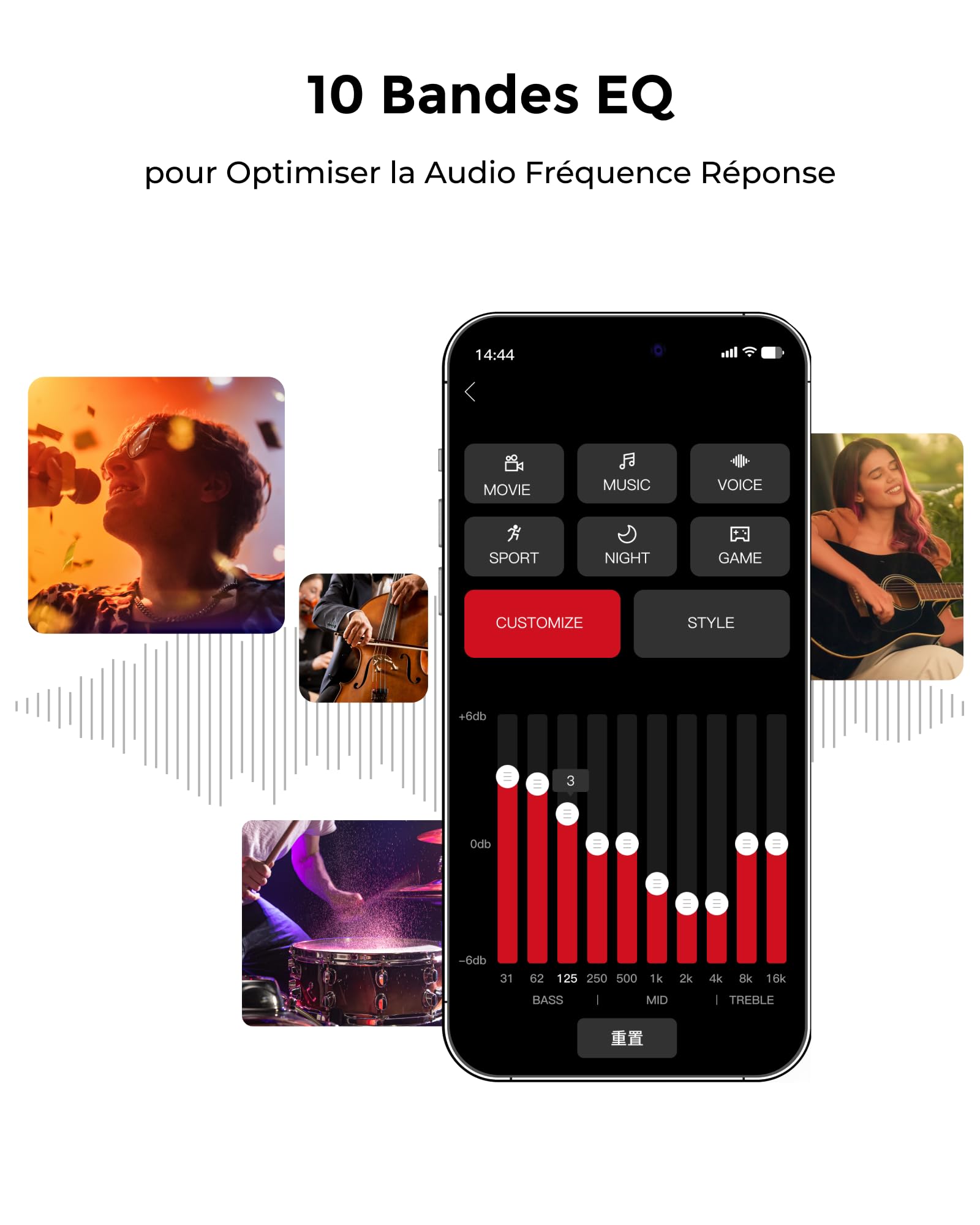 ULTIMEA 7.1 Canaux Barre de Son avec Dolby Atmos, Système de Son Surround avec 4 Haut-parleurs Surround, Barre de Son TV avec APP, Soundbar avec Caisson de Basses pour Home Cinéma, HDMI eARC, Aura A60