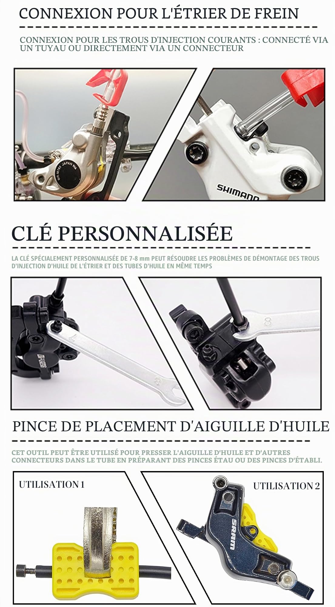 Vélo Kit de Purge De Frein pour Shimano TEKTRO MAGURA Zoom Vélo Minérale Huile Hydraulique Disque Professionnel Tool Set