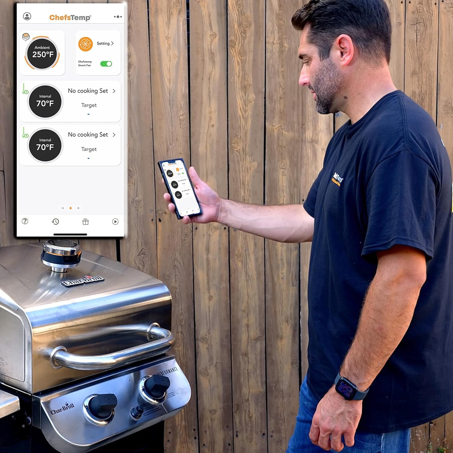 ProTemp S1 Termometro Smart per Barbecue (Non per Big Green Egg) | Accessorio di Ricambio Universale per Grill, Affumicatori, Weber e Kamado Joe Hub Wi-Fi e Bluetooth Brevettato