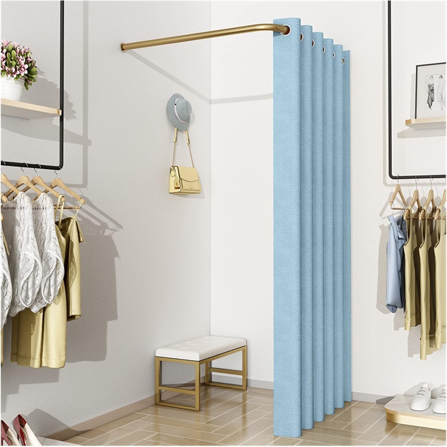 Tenda portatile con parasole, 90 x 90 cm, spogliatoio istantaneo per spiaggia, campeggio ed eventi, installazione rapida con ganci e binari per la massima comodità
