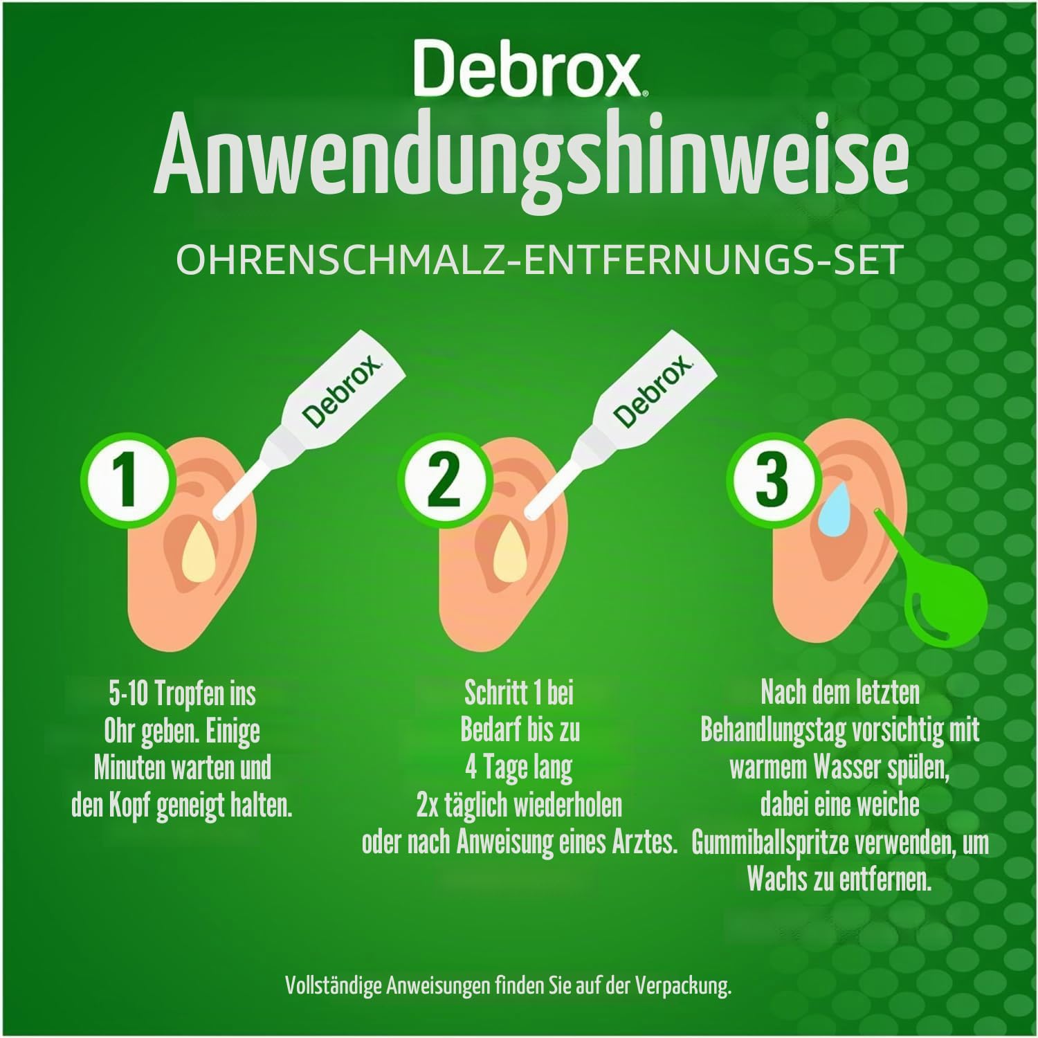 Debrox Ohrenschmalz-entfernungs-set, Inklusive Zwiebelspritze Und 0, Entfernungstropfen Zur Reinigung Der Ohren (2 Stück), 5 Ml