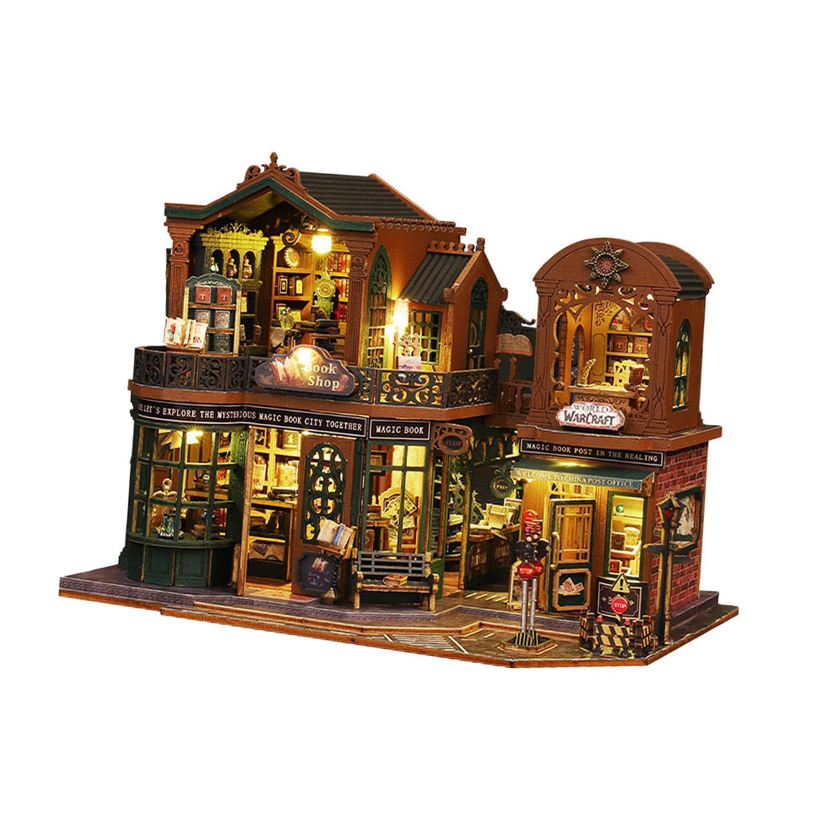 Kit fai da te per regali di case delle bambole in miniatura in legno per ragazze, per ispirare la creatività e imparare la coordinazione -mano e