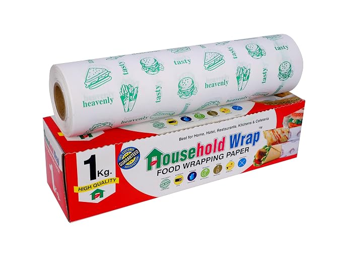 1Kg Butter Paper Roll - Premium Non-Stick Butter Wrapping Paper. for Roti & Lunch Packing | Oven Safe Parchment